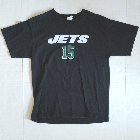 NFL New York Jets Tim Tebow #15 Tshirt Youth XL Black Short Sleeve Made in Mexio - Picture 5 of 12